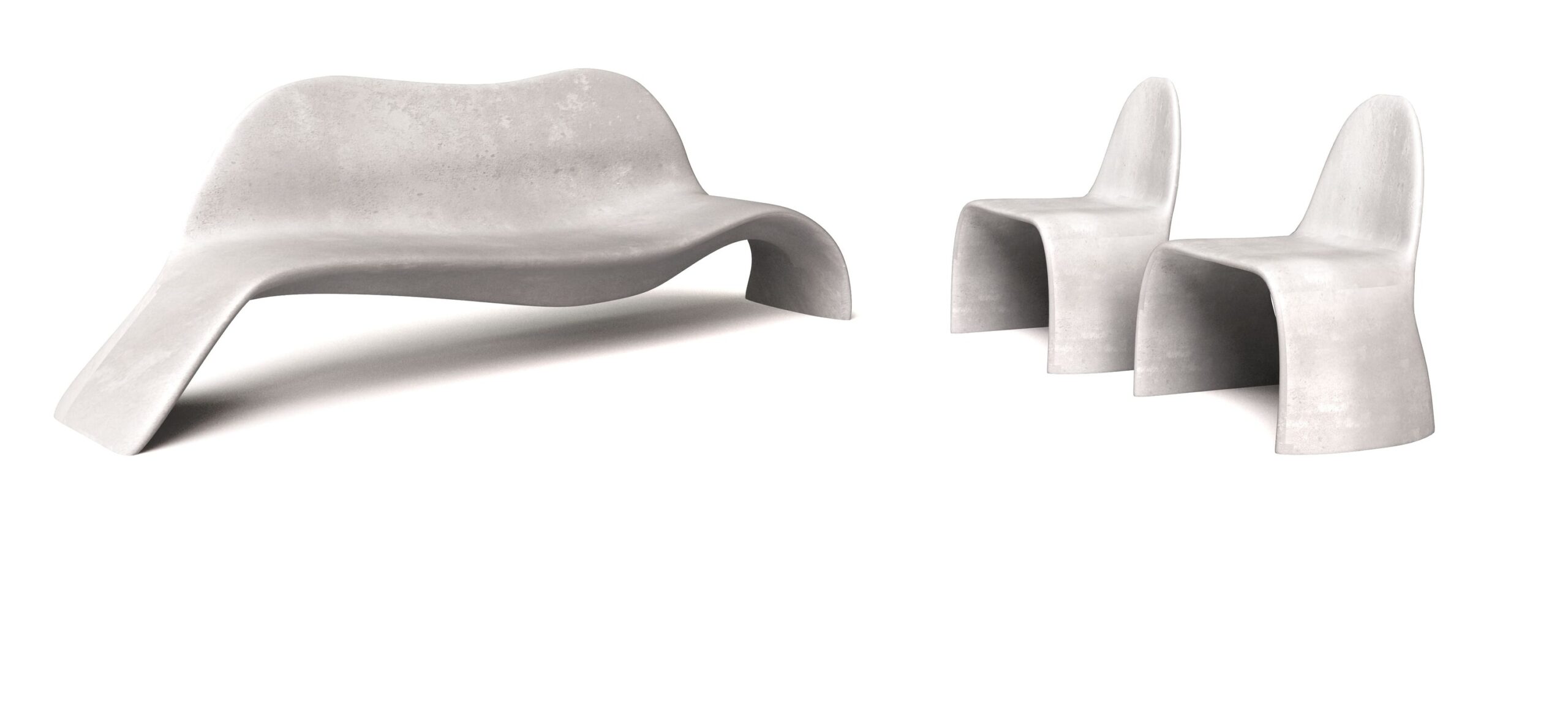 SMALL WAVE BENCH02 WHITEBACKGROUND